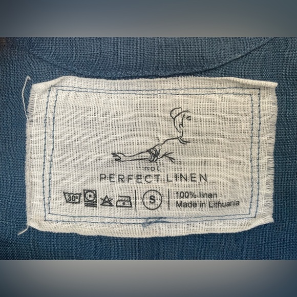 notPERFECTLINEN VALLEY front brass snaps linen dress (NWOT) - Picture 4 of 8